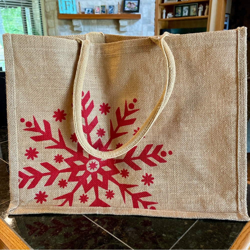 Winter Burlap Decorative Bag